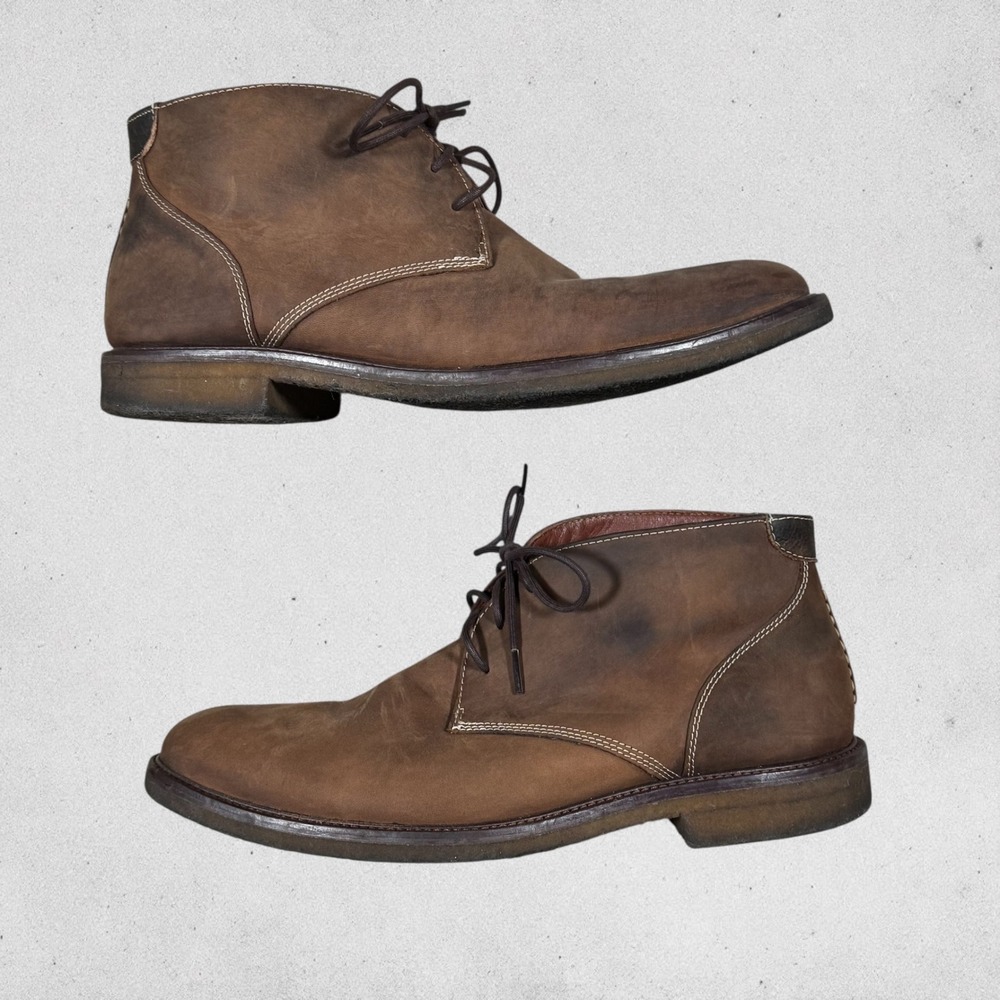 Johnston & Murphy Mens Brown Leather Chukka Copeland‎ Desert Boots 11M 25-1870